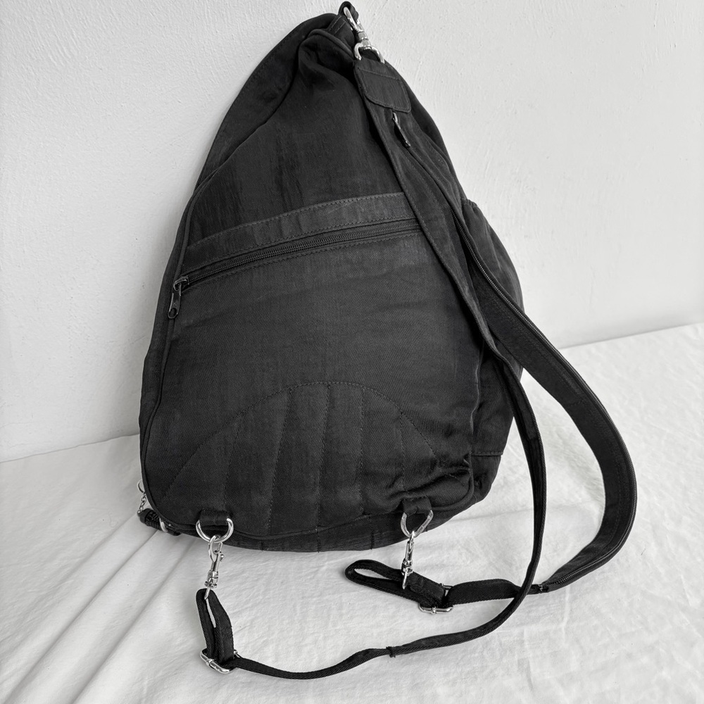NORM THOMPSON LARGE Teardrop Black Nylon Sling Backpack Bag  Unisex TRAVEL - Picture 4 of 13